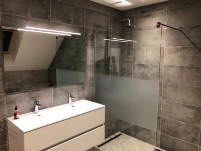 sublime salle de bain effet béton ciré