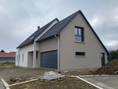 Construction maison garage accolé Alsace
